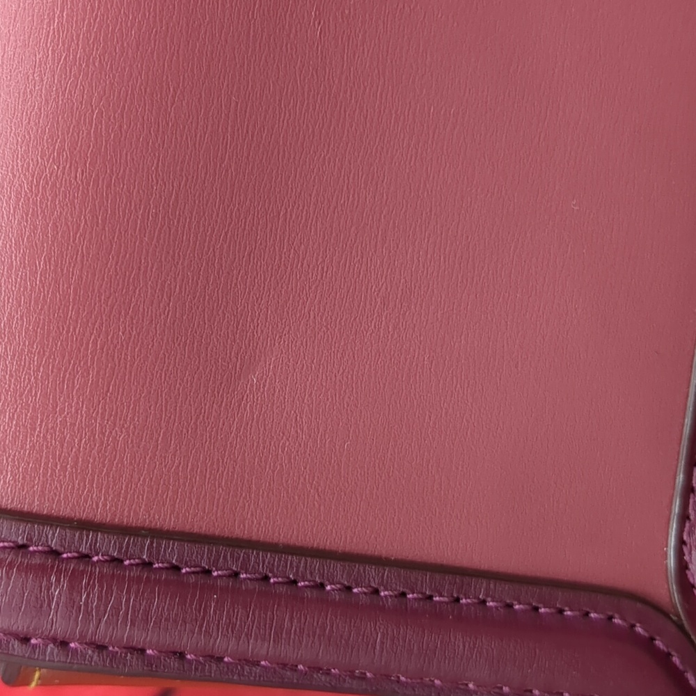 Coach Hutton Shoulder Bag Color Block Canvas & Leather - Picture 7 of 15